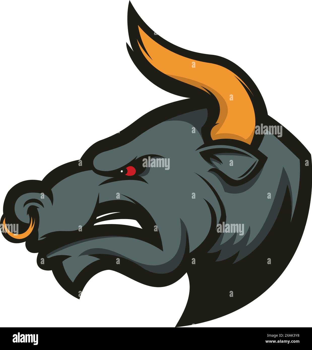 Bull sport mascot. Design element for logo, label, emblem, sign, badge ...