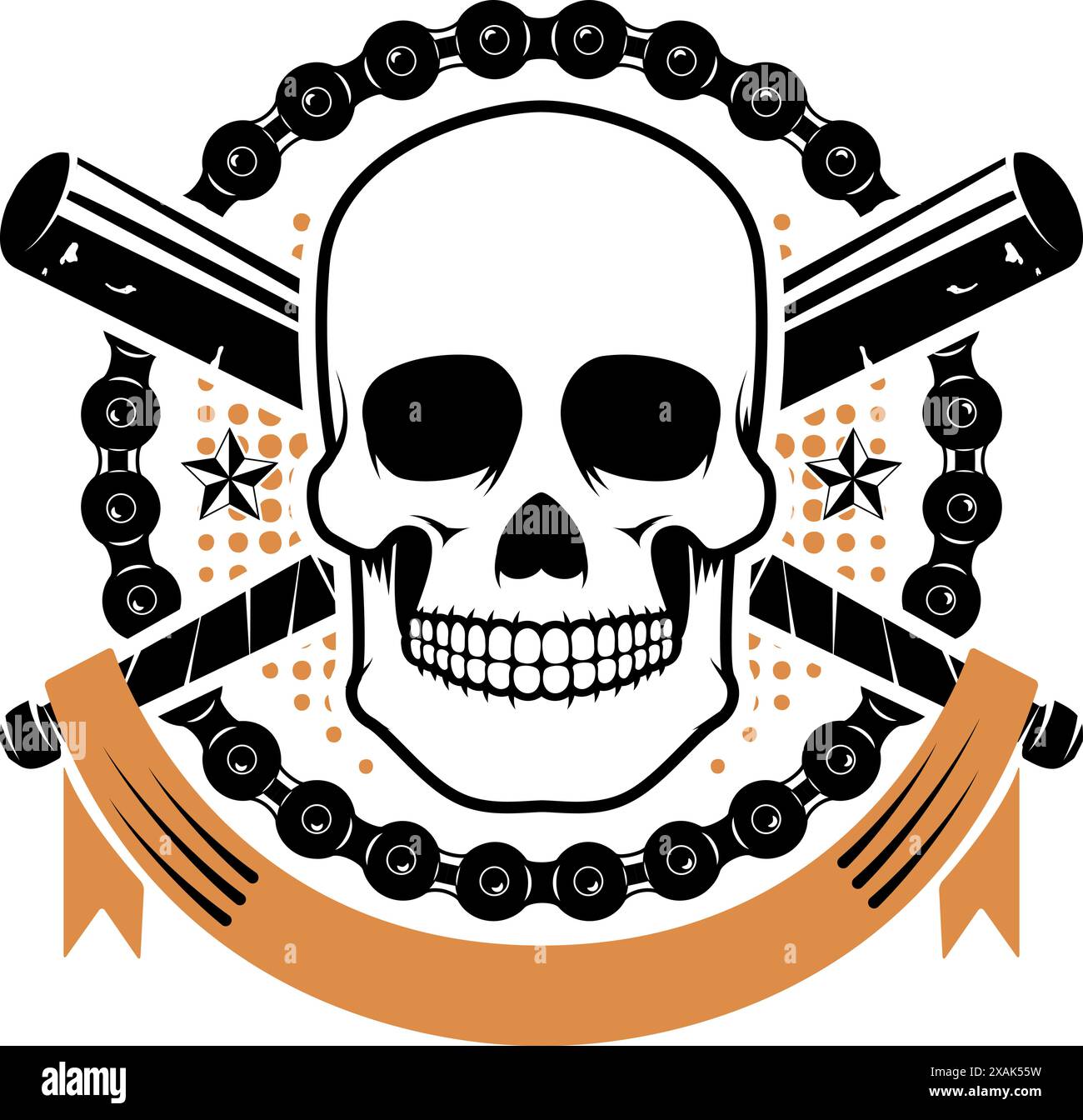 Skull With Crossed Baseball Bats Design Elements For T shirt Print skull-with-crossed-baseball-bats-design-elements-for-t-shirt-print