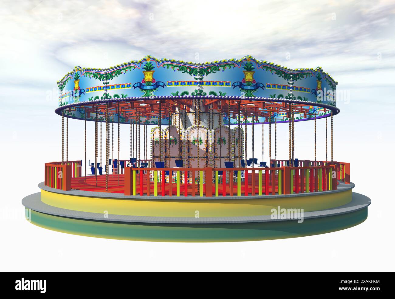 Carousel in the sky Stock Photo