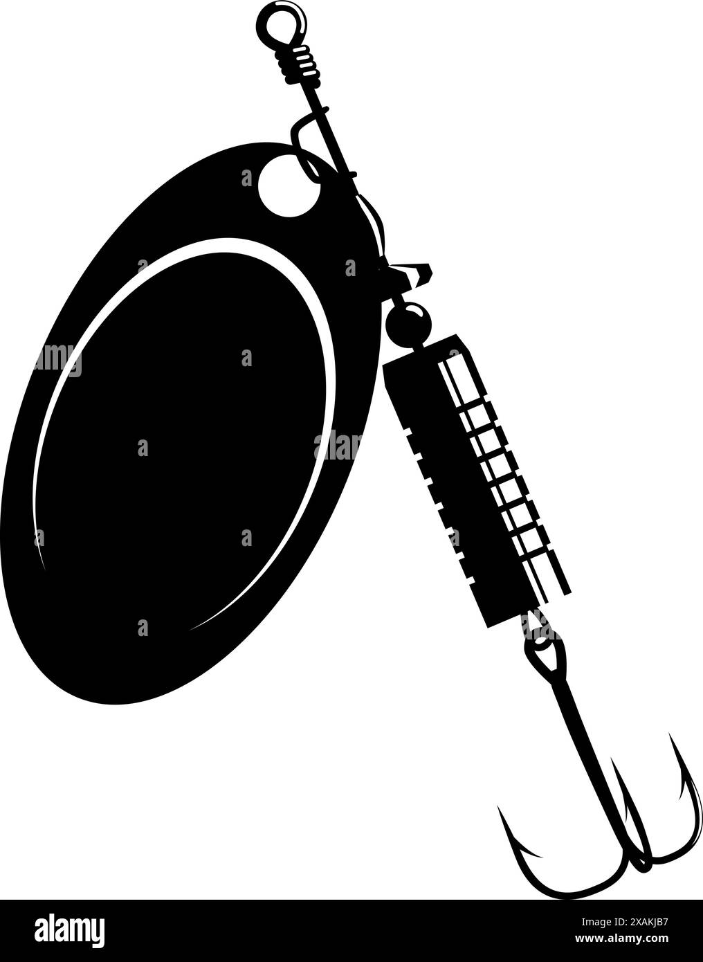 Fishing lure. Fishing hook. Fishing logo template in vector Stock