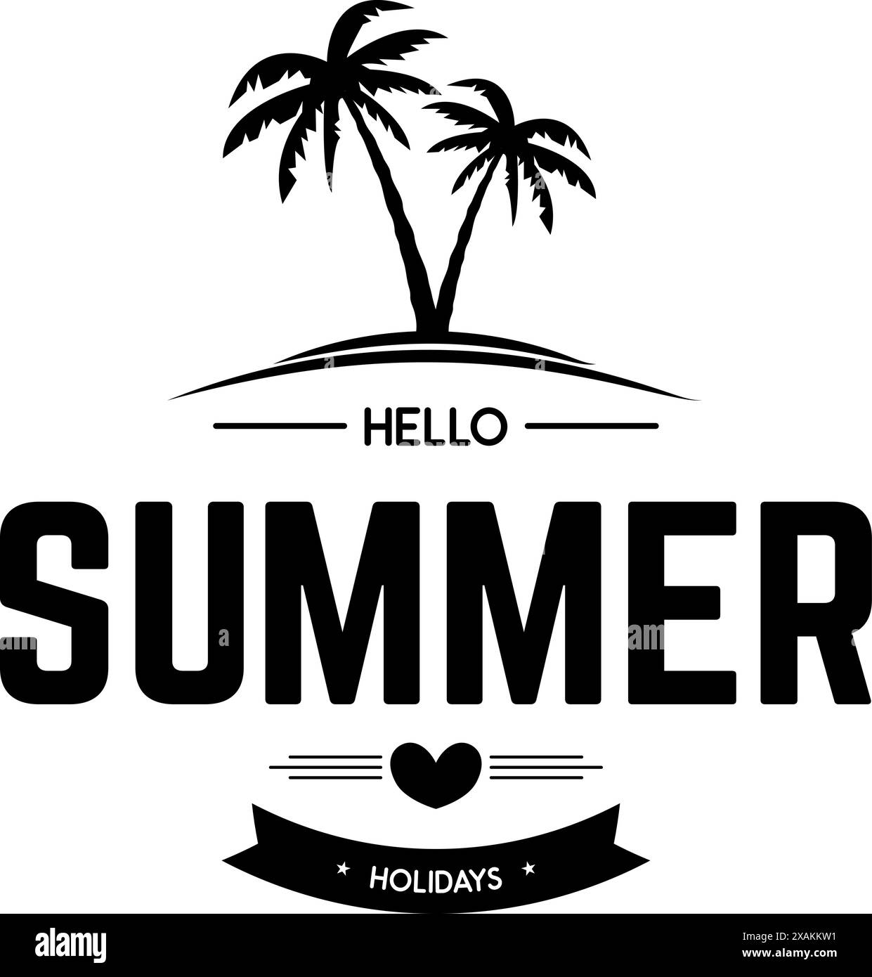 Hello summer holidays. Summer concept. Vector illustration Stock Vector Image & Art Alamy