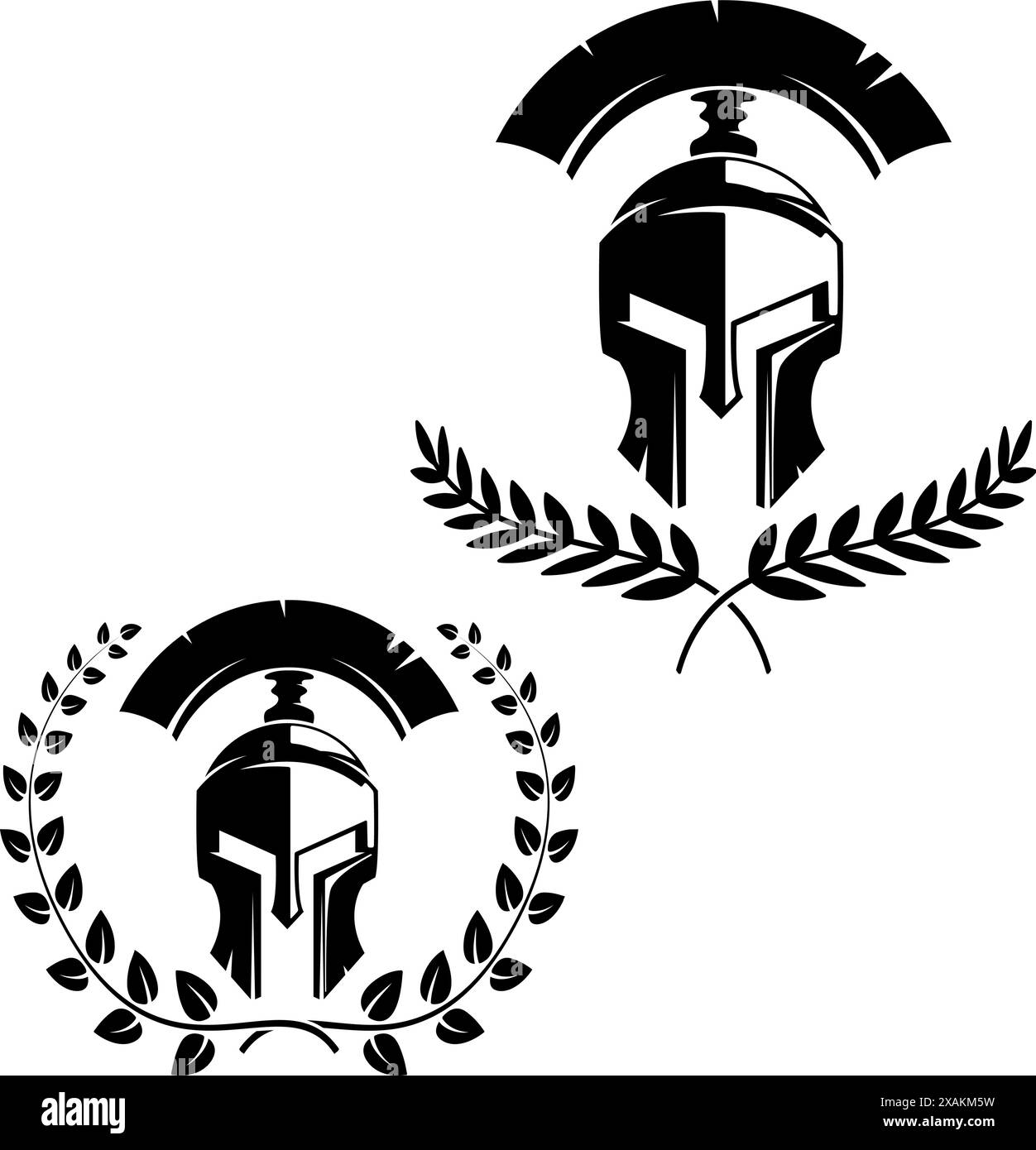 Set of the emblems templates with helmet Spartan warrior helmets with Set of the emblems templates with helmet Spartan warrior helmets with
