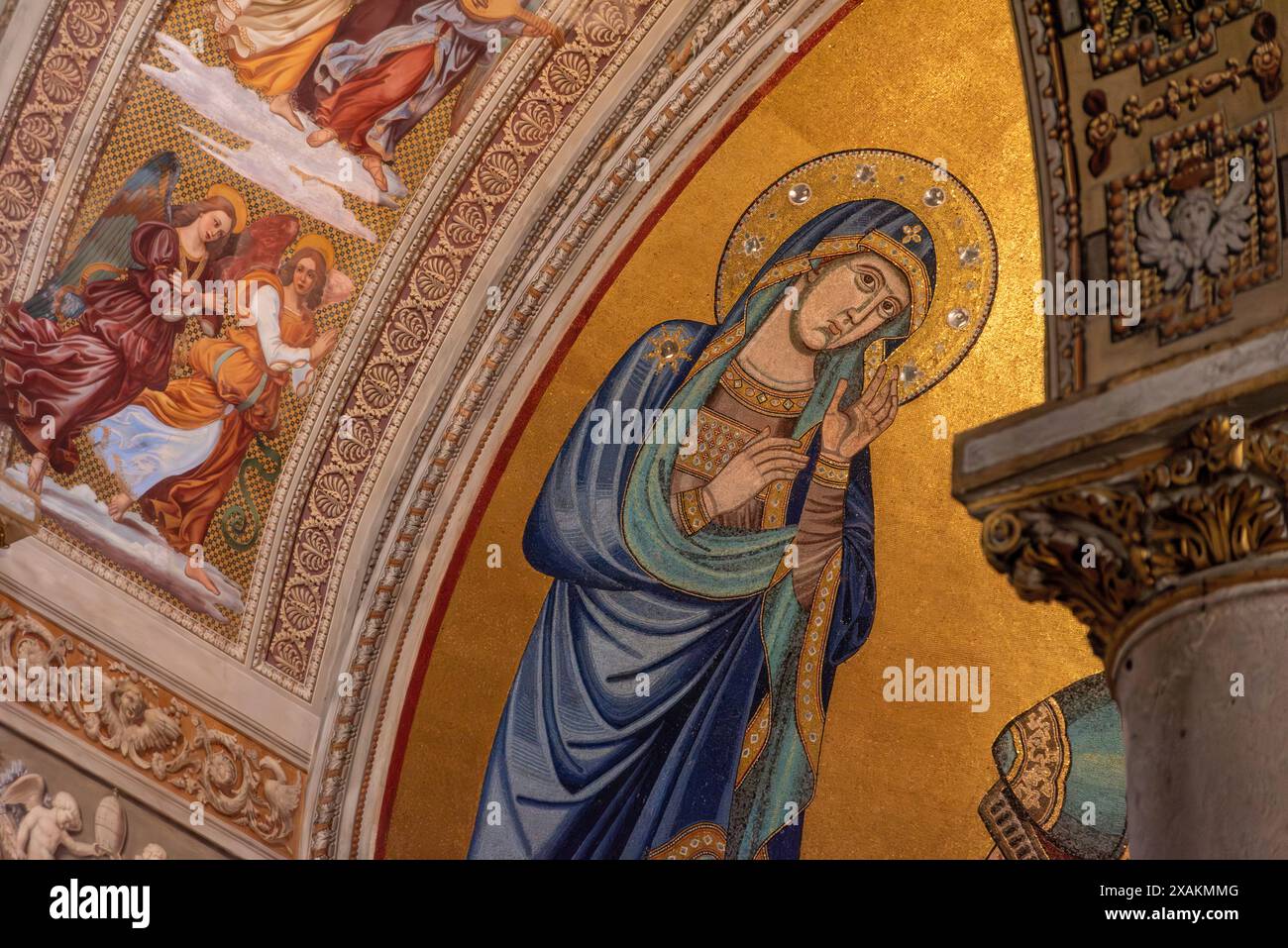 Inside the famous cathedral in Pisa Stock Photo