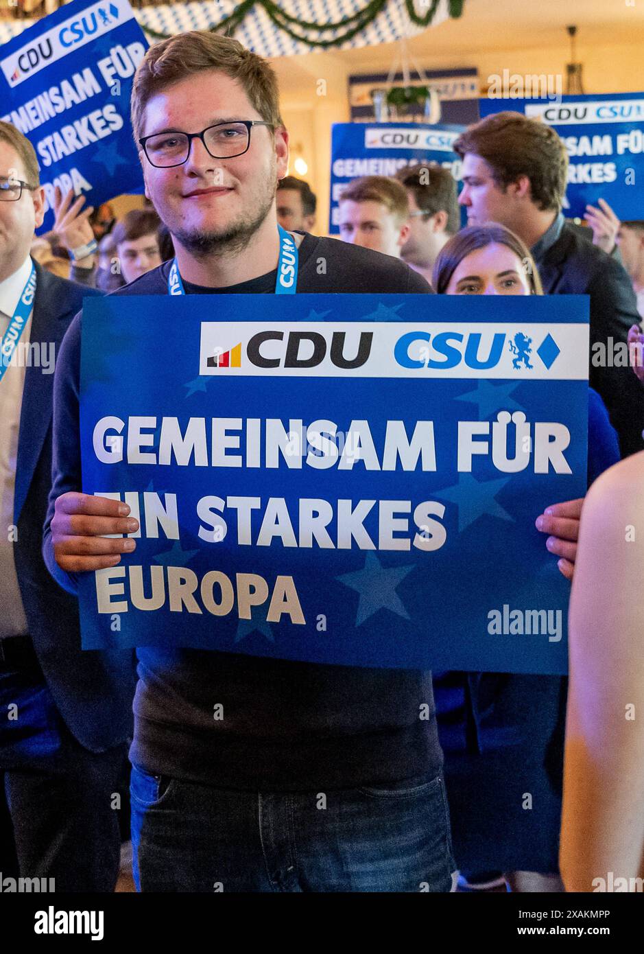 Muenchen GER, Wahlkampfschlussspurt von CDU und CSU zur Europawahl 2024 ...