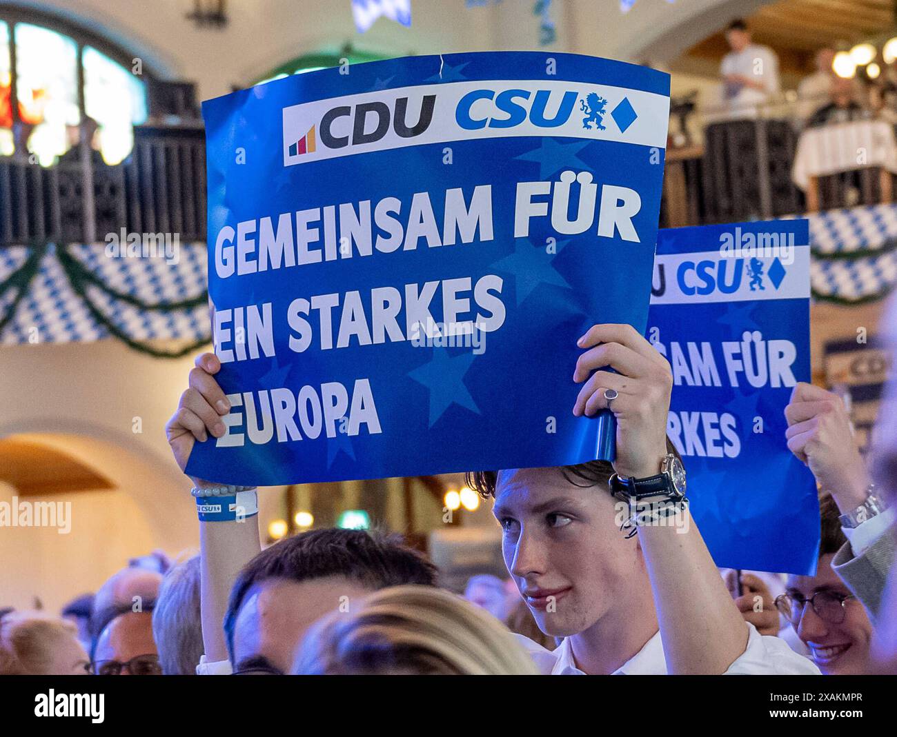 Muenchen GER, Wahlkampfschlussspurt von CDU und CSU zur Europawahl 2024 ...