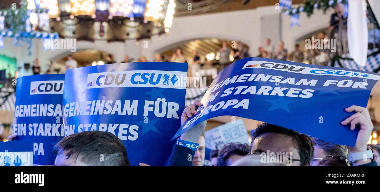 Muenchen GER, Wahlkampfschlussspurt von CDU und CSU zur Europawahl 2024 ...