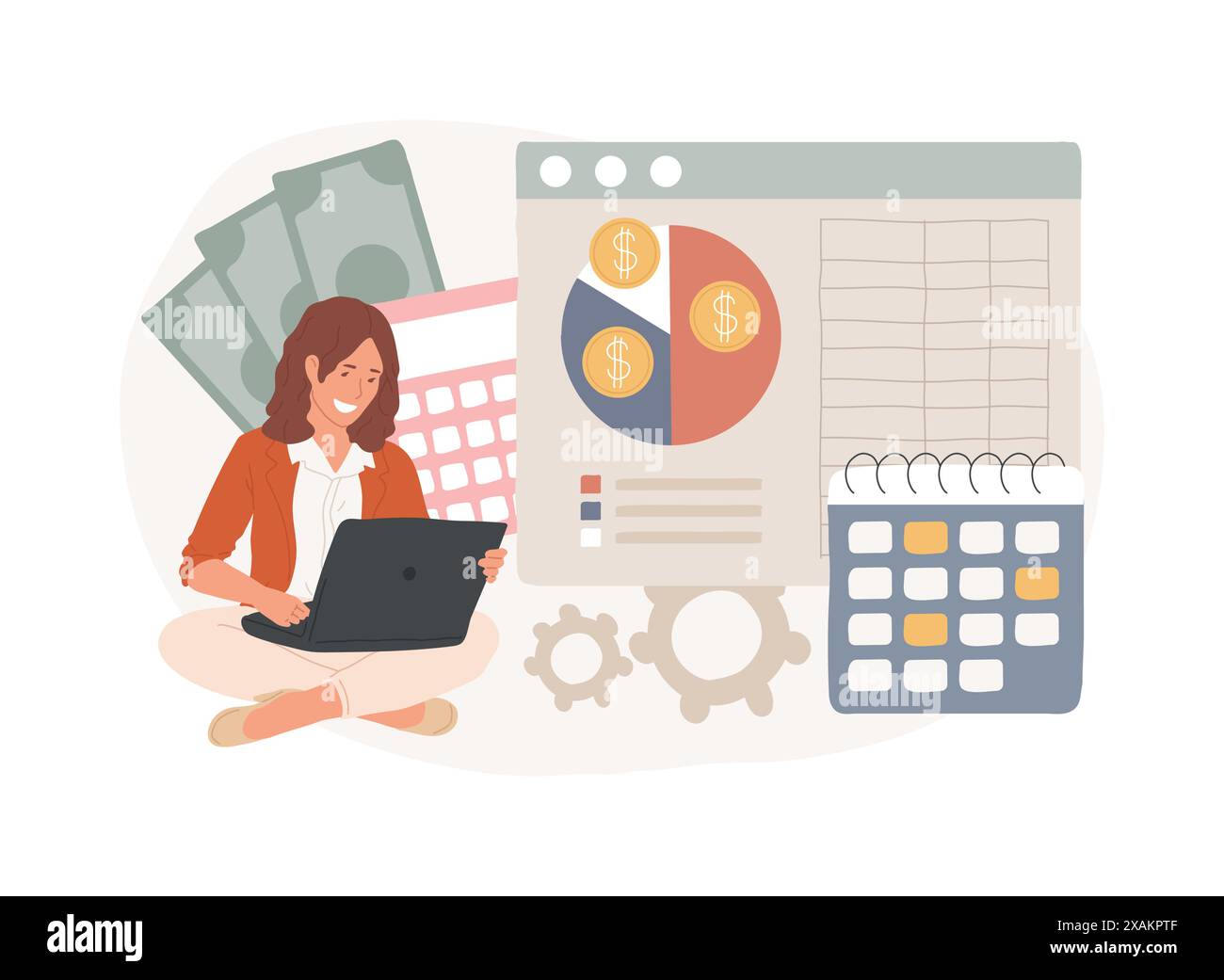 Budget planning isolated concept vector illustration Stock Vector Image ...