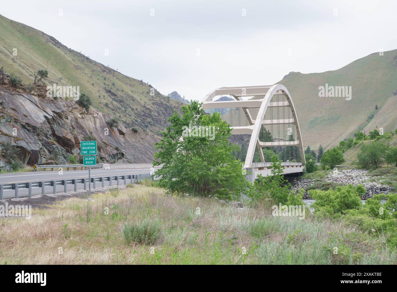 Riggins Time Zone Bridge, Goff Bridge, Highway 95, Salmon River, Idaho ...