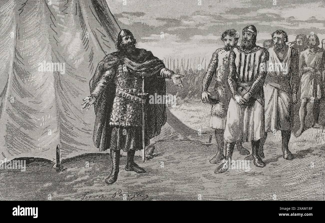 Iberian Peninsula. Rodrigo Diaz de Vivar, El Cid, (ca. 1048-1099) and ...