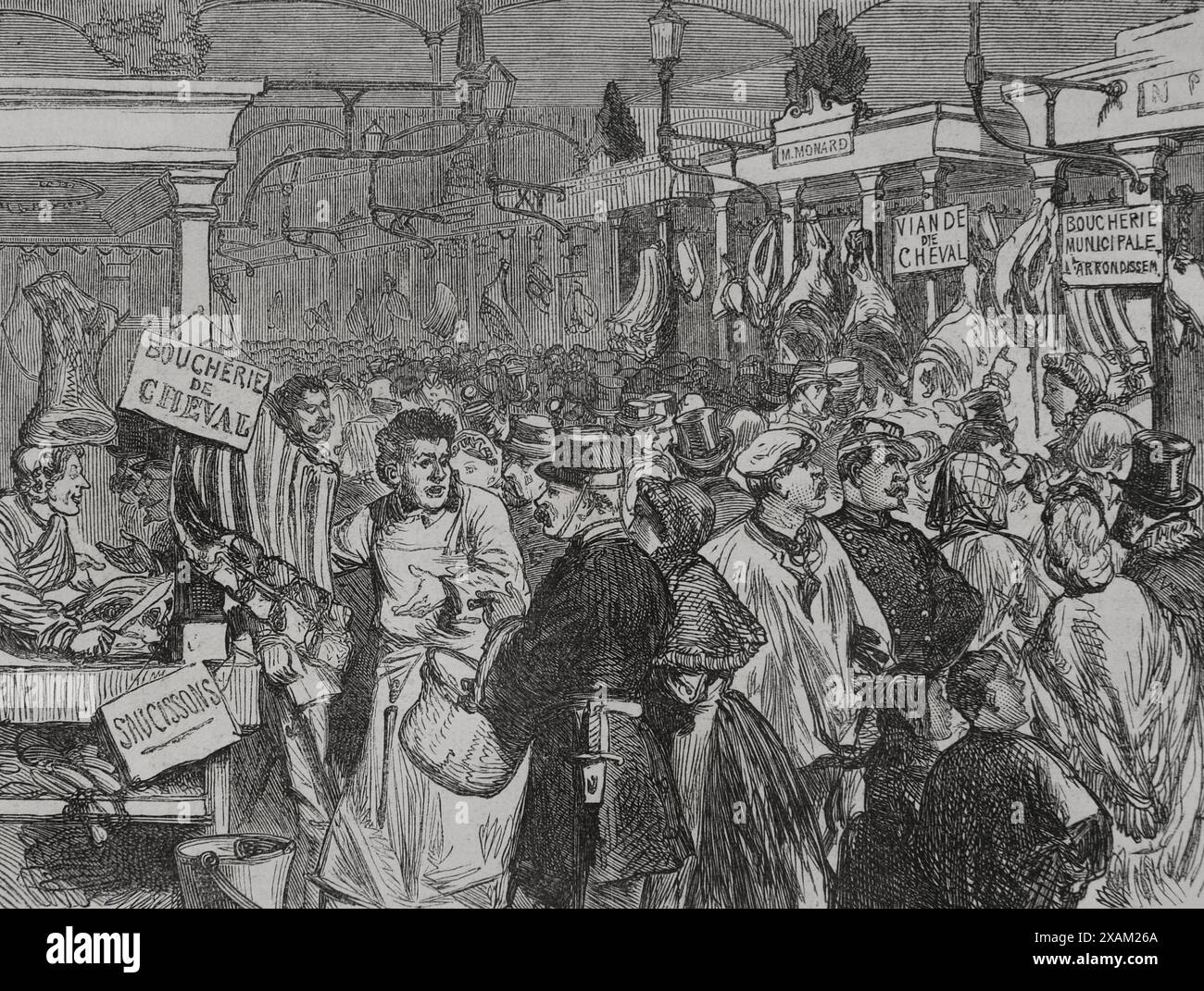 Paris market 19th century hi-res stock photography and