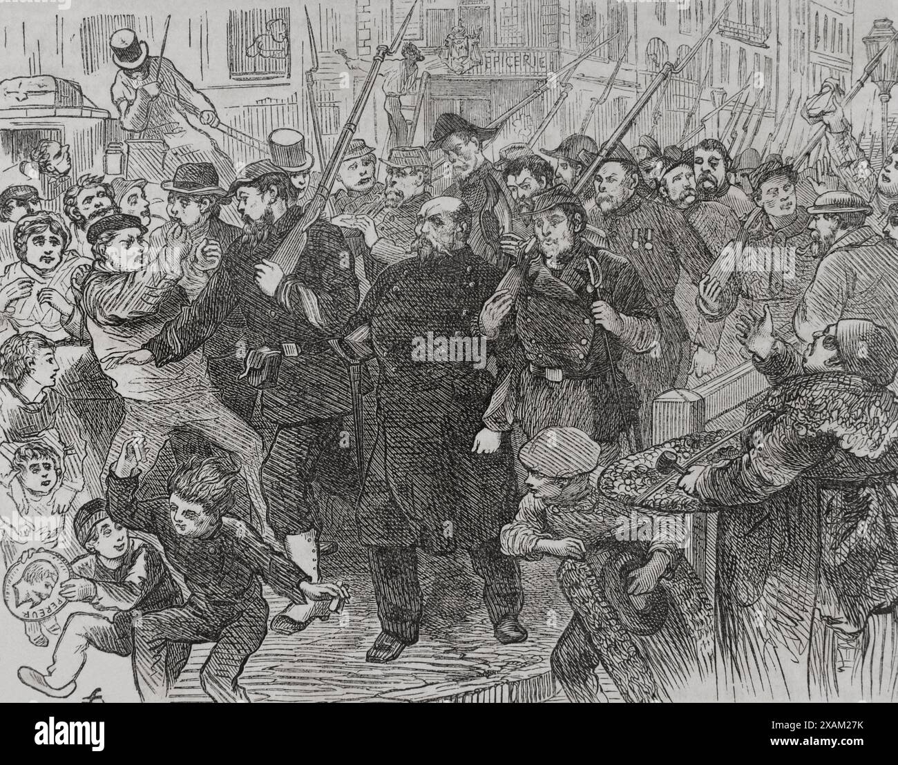 Franco-German War (1870-1871). France. Arrest of Napoleon III spies in ...