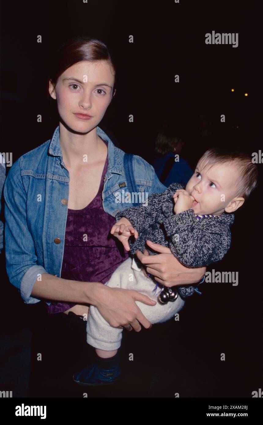 Trish Goff and son Nyima Ward at the Marc Jacobs Spring Collection at