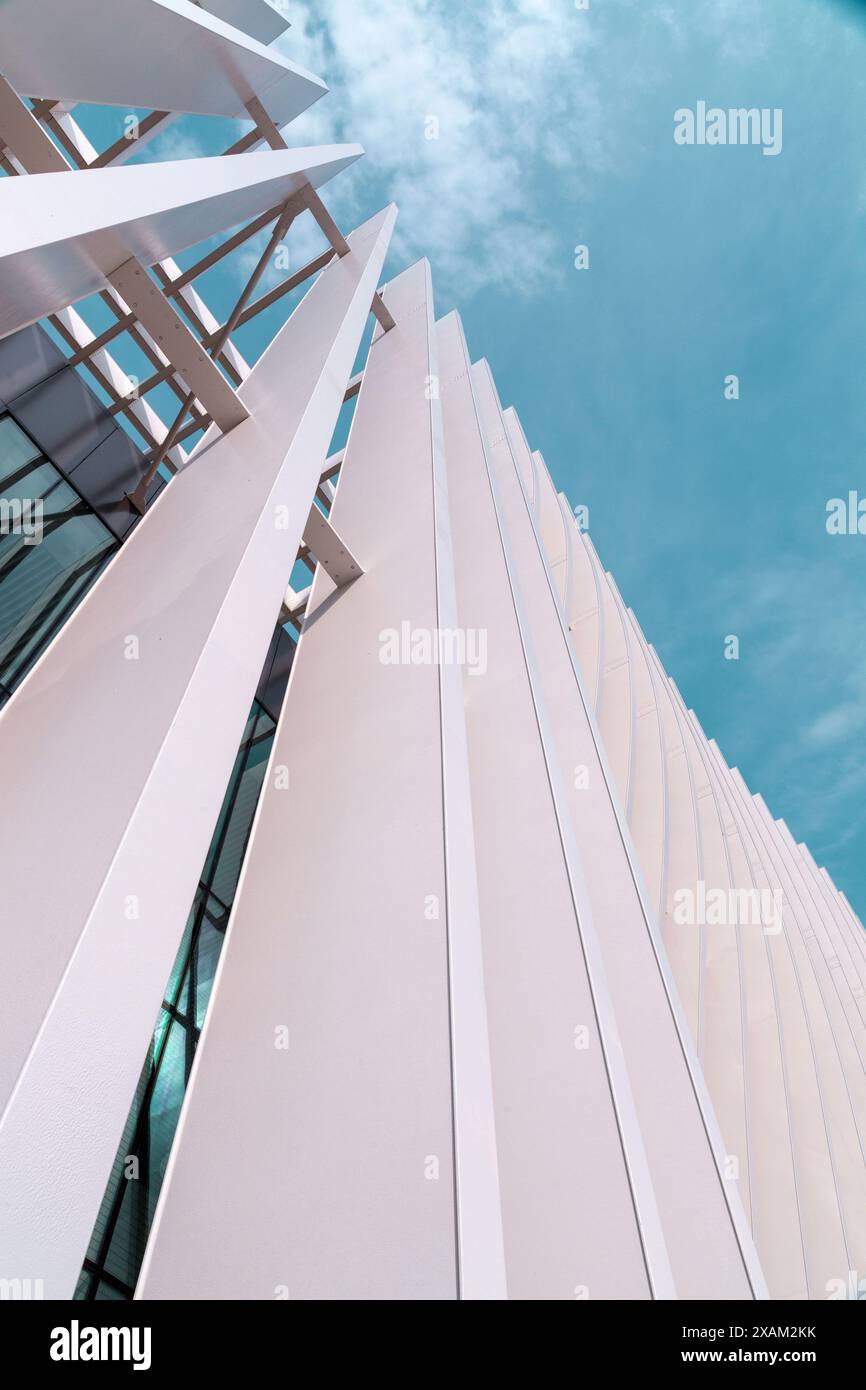 Architectural detail from the modernist, brutalist and eclectic Tel ...
