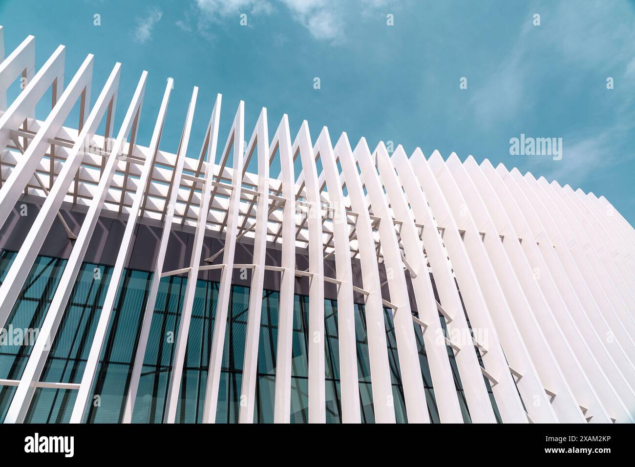 Architectural detail from the modernist, brutalist and eclectic Tel ...