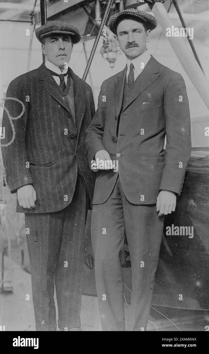 Lt. Porte and Glenn Curtiss, between c1910 and c1915. Stock Photo