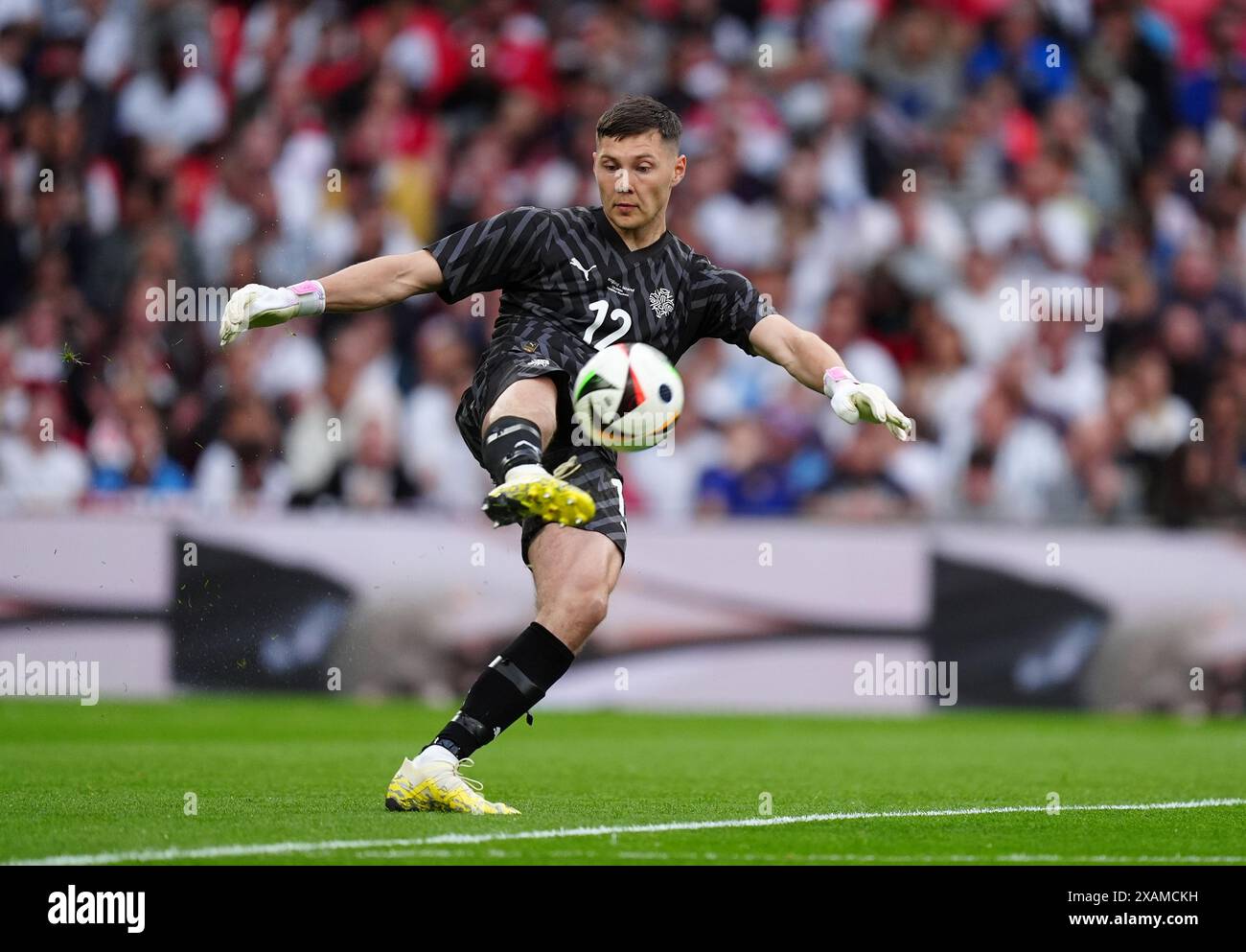 Iceland goalkeeper Hakon Valdimarsson during the international friendly