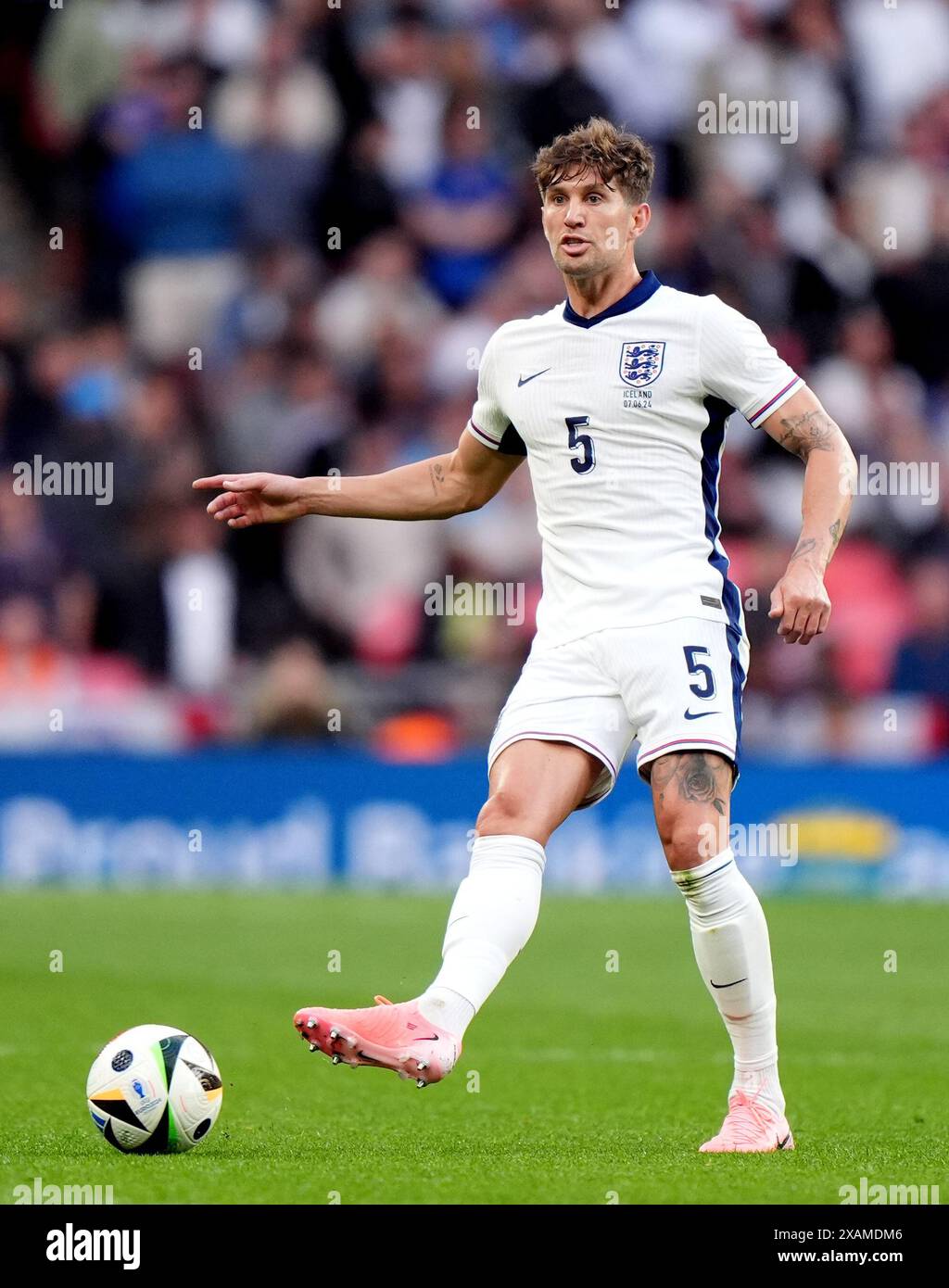 England's John Stones during an international friendly at Wembley ...