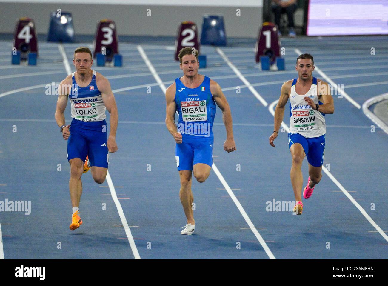 Roma, Italia. 07th June, 2024. Italy's Roberto Rigali competes the 100m
