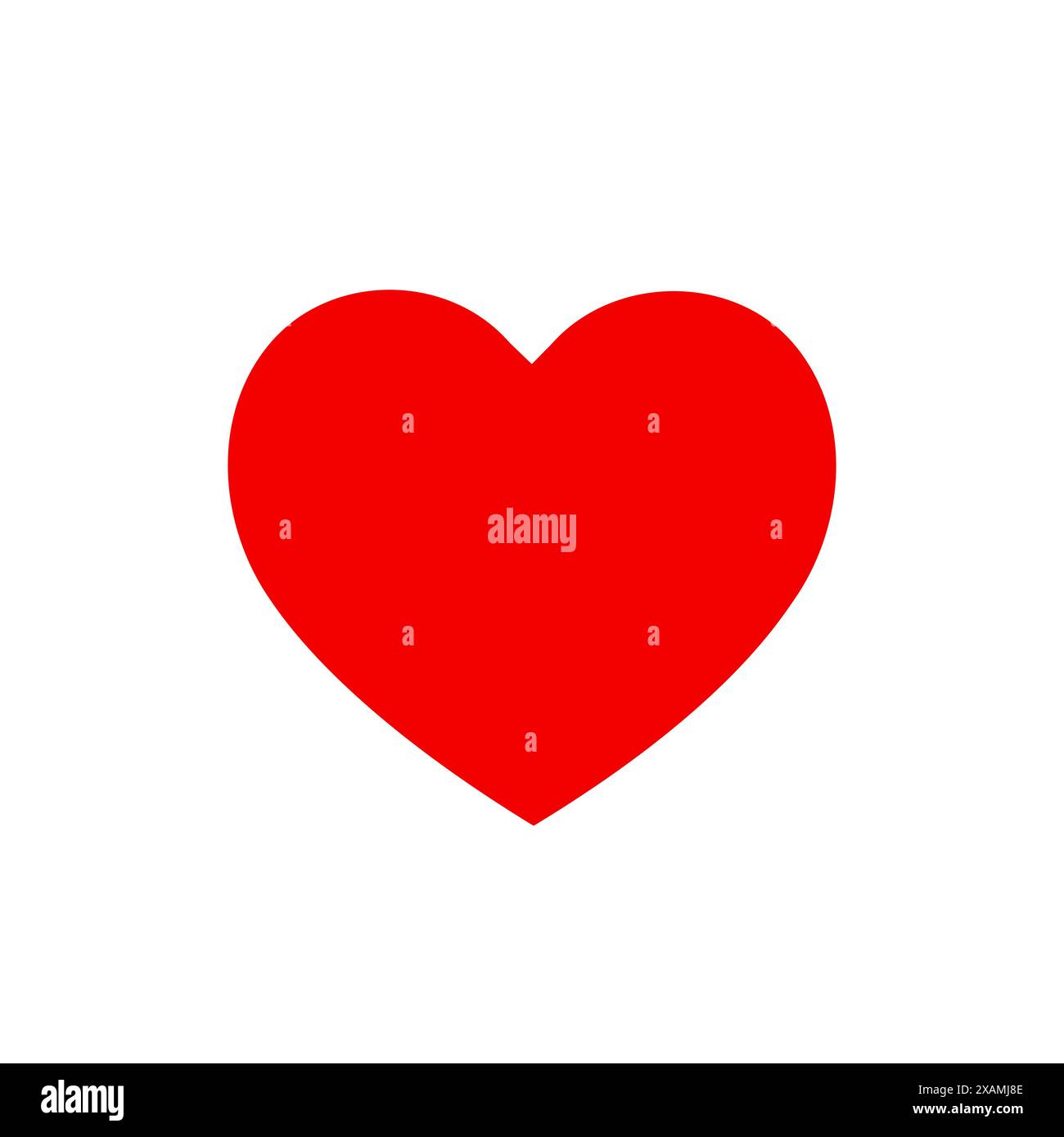 Valentine red heart icon. Heart shape Isolated on white background ...