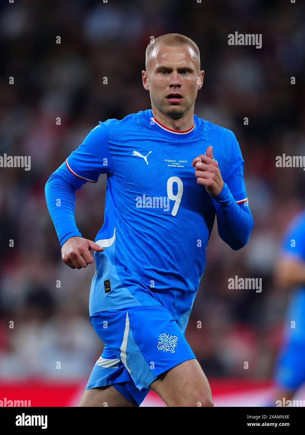 Iceland's Jon Dagur Thorsteinsson during the international friendly ...