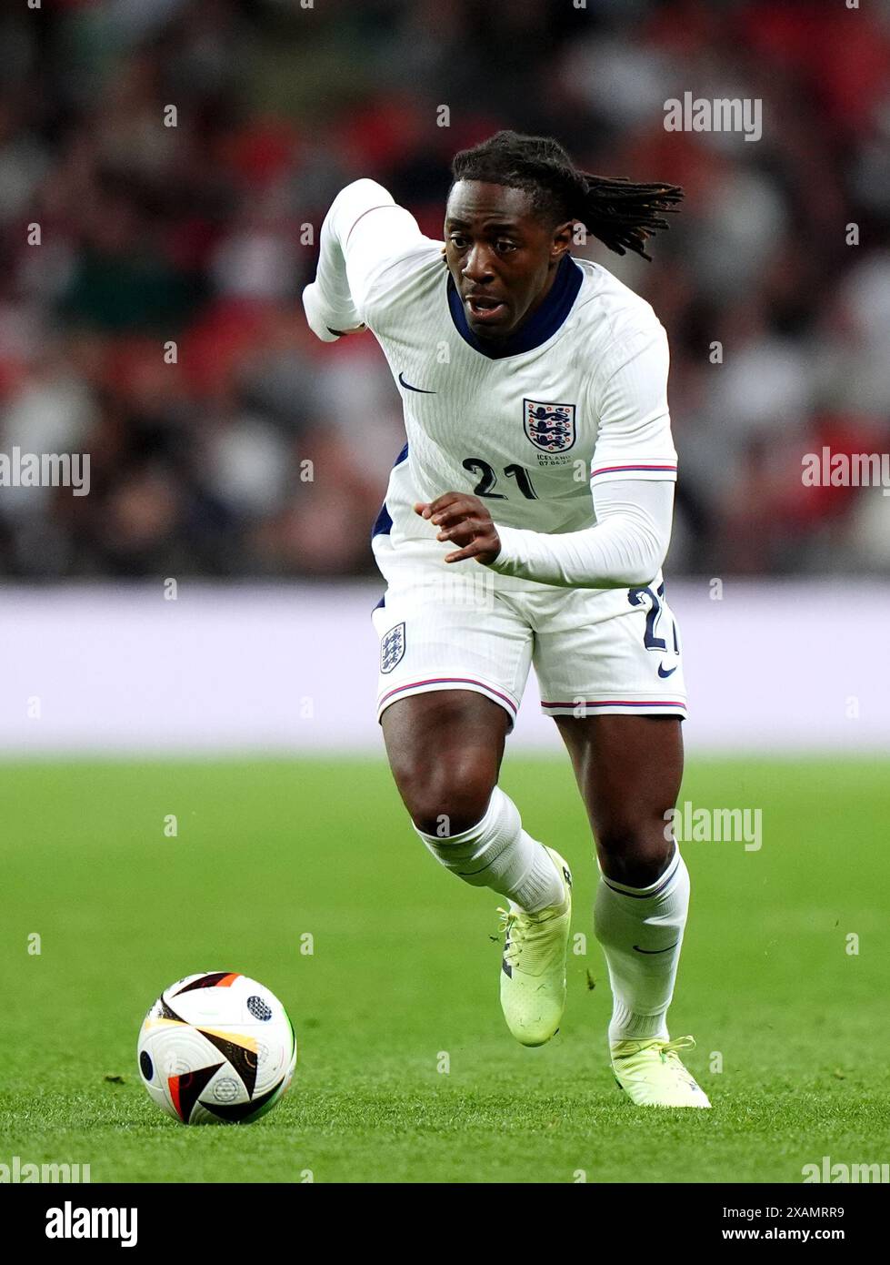 England’s Eberechi Eze during an international friendly at Wembley ...