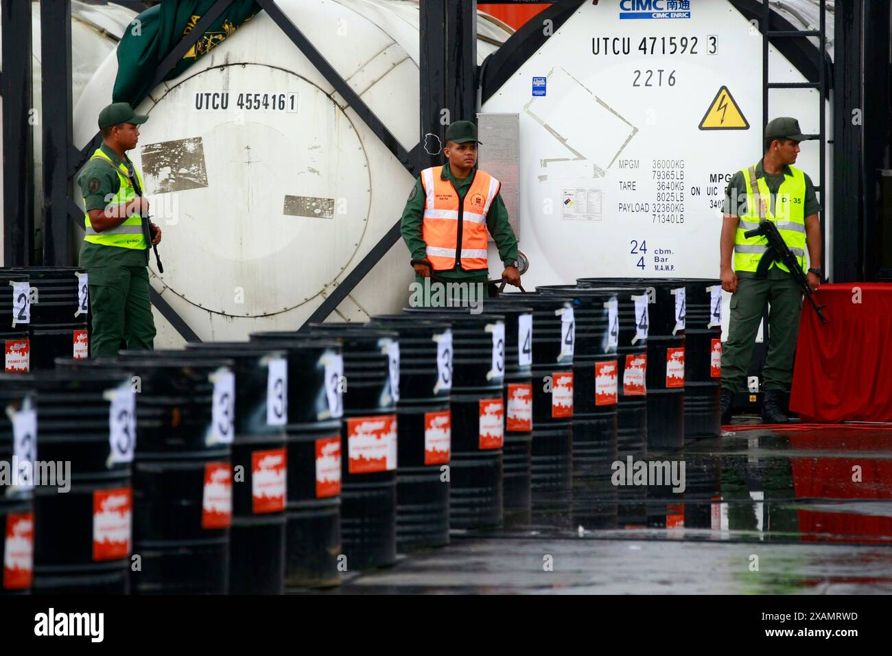 Maracaibo, Venezuela, 27062012. Venezuelan military with antidrugs