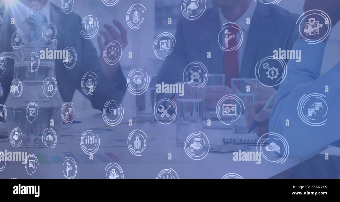 Business meeting conference icon animation hi-res stock photography and ...