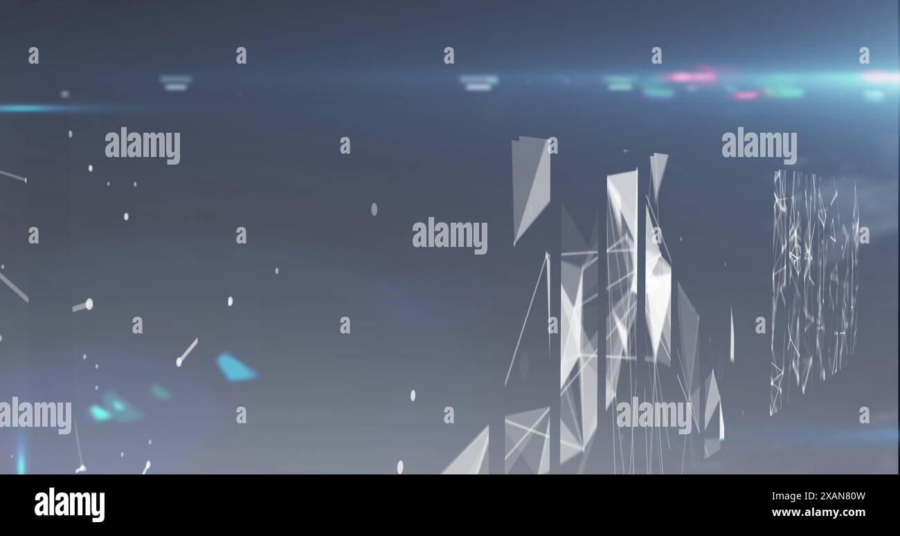 Image of shapes over black background, copy space Stock Photo