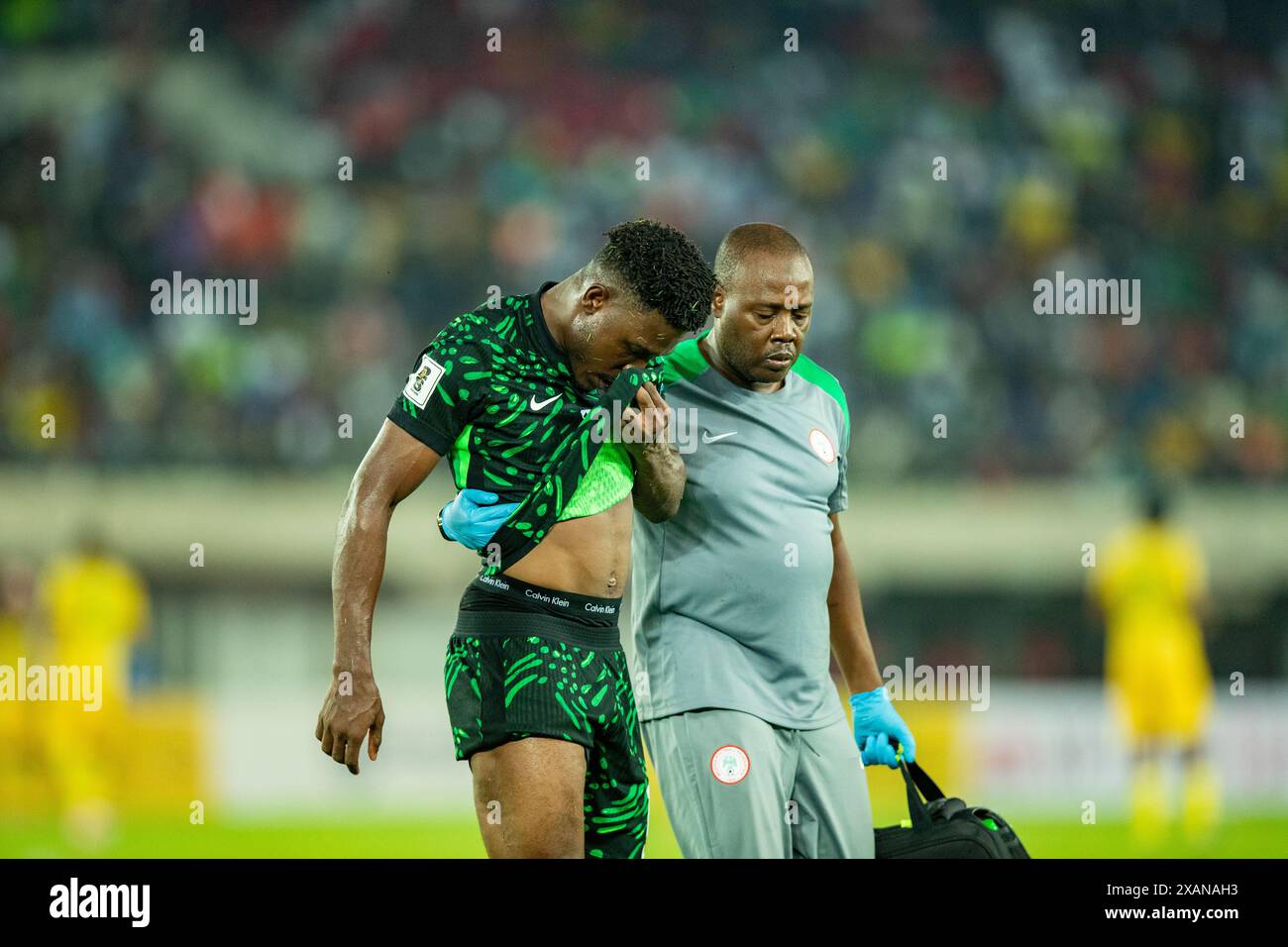 Uyo Nigeria 7th June 2024 Nigeria Vs South Africa Fifa World Cup Uyo Nigeria 7th June 2024 Nigeria Vs South Africa Fifa World Cup Qualifier 2026 Dele Bashiru Fisayo Credit Victor Modo 2XANAH3 