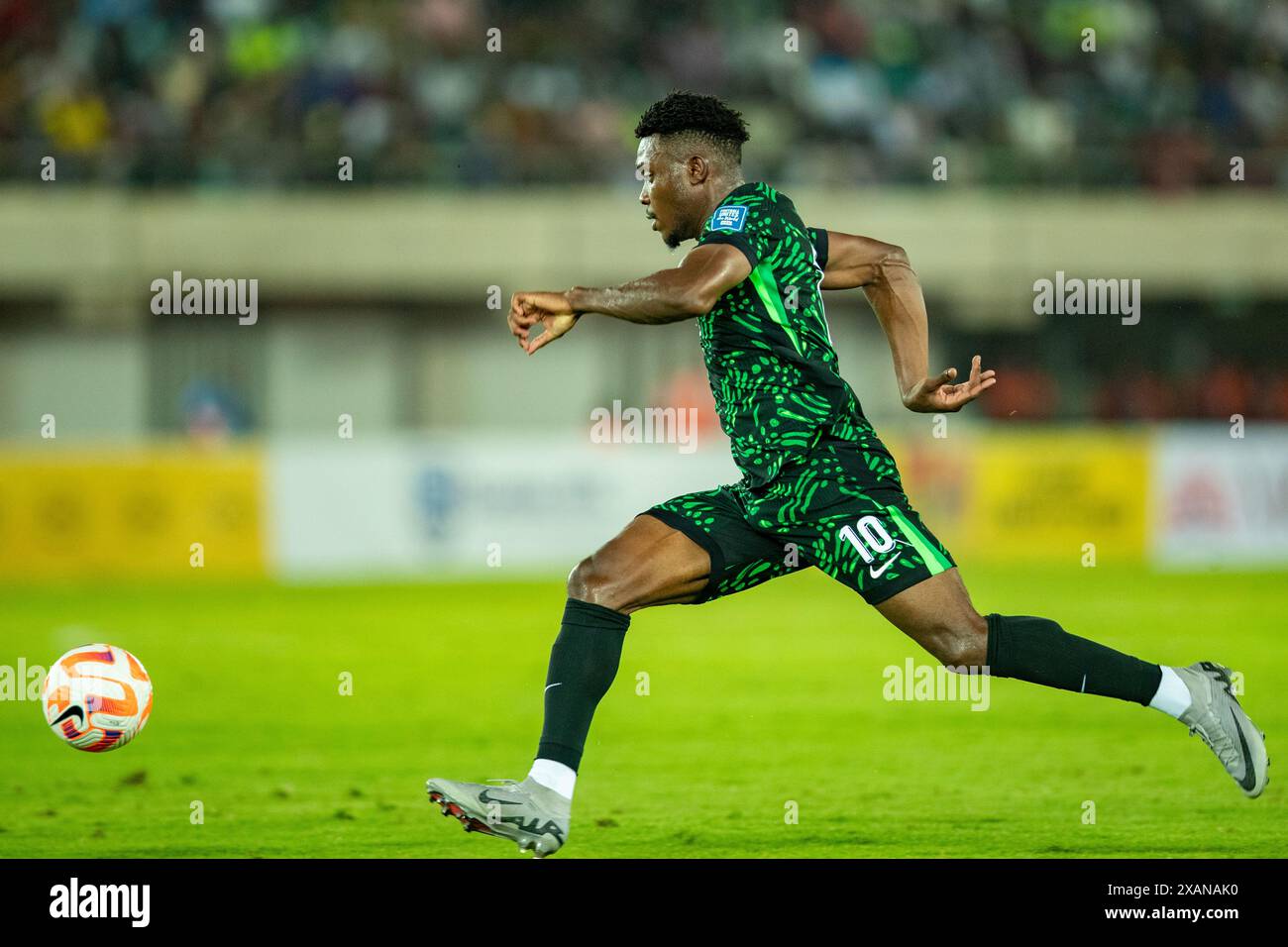 Uyo Nigeria 7th June 2024 Nigeria Vs South Africa Fifa World Cup Uyo Nigeria 7th June 2024 Nigeria Vs South Africa Fifa World Cup Qualifier 2026 Dele Bashiru Fisayo Credit Victor Modo 2XANAK0 