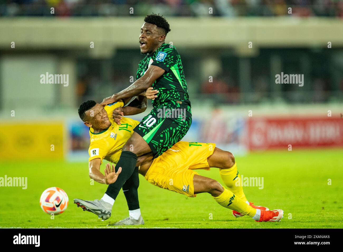 Uyo Nigeria 7th June 2024 Nigeria Vs South Africa Fifa World Cup Uyo Nigeria 7th June 2024 Nigeria Vs South Africa Fifa World Cup Qualifier 2026 Dele Bashiru Fisayo Credit Victor Modo 2XANAK6 