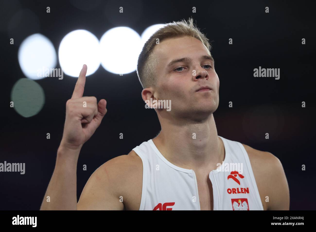 Rome, Italy 7.06.2024: Oliwer WDOWIK (Poland ) win 100 mt men’s round 1 ...