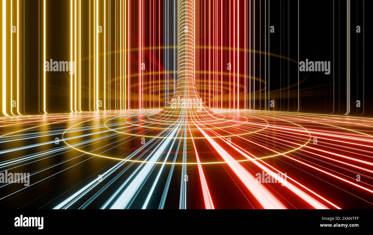 Glowing vertical neon lines hi-res stock photography and images - Alamy