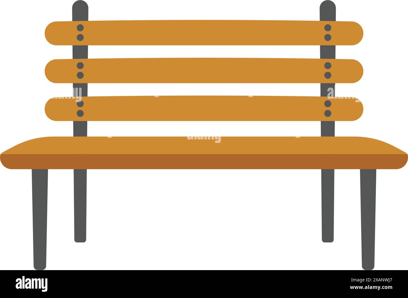 Bench icon in flat style. Comfortable rest vector illustration on ...