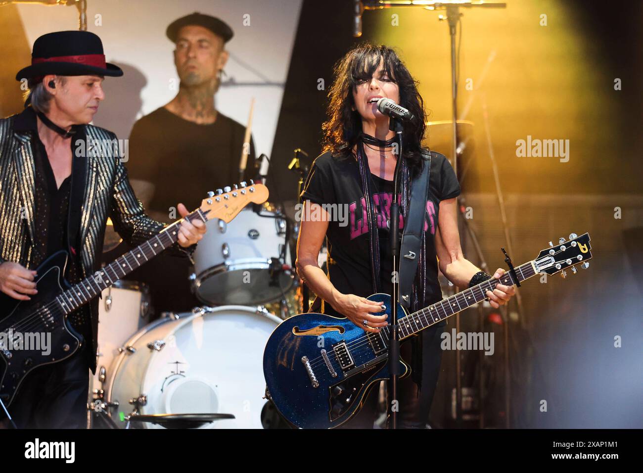 07.06.2024, Open Air Konzert NENA - Wir gehören zusammen Tour 2024 Nena beim Open Air auf der Freilichtbuehne Wiesmoor Wiesmoor Freilichtbuehne Wiesmoor Niedersachsen Deutschland *** 07 06 2024, Open Air Concert NENA Wir gehören zusammen Tour 2024 Nena at the Open Air at the Freilichtbuehne Wiesmoor Wiesmoor Freilichtbuehne Wiesmoor Lower Saxony Germany Stock Photo