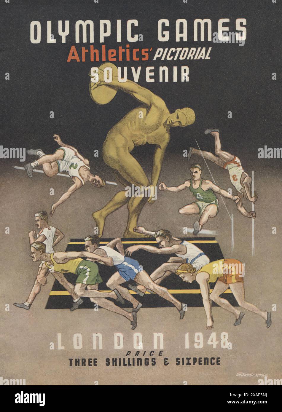 Olympic Games Athletics Pictorial Souvenir London 1948 Front Olympic Games Athletics Pictorial Souvenir London 1948 Front