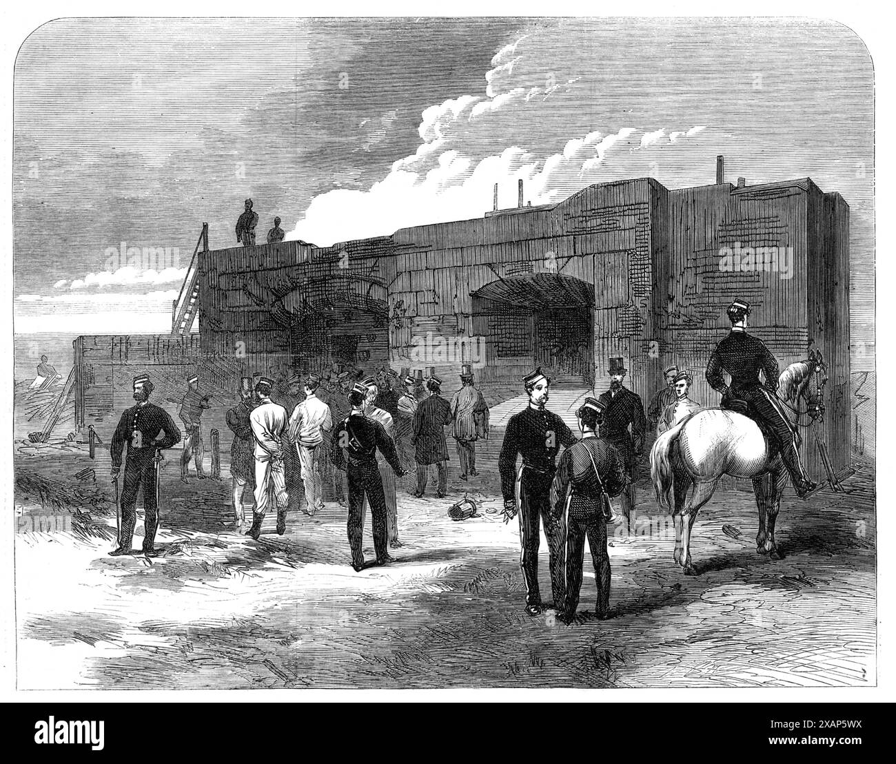 Artillery experiments with granite casemates at Shoeburyness, 1865