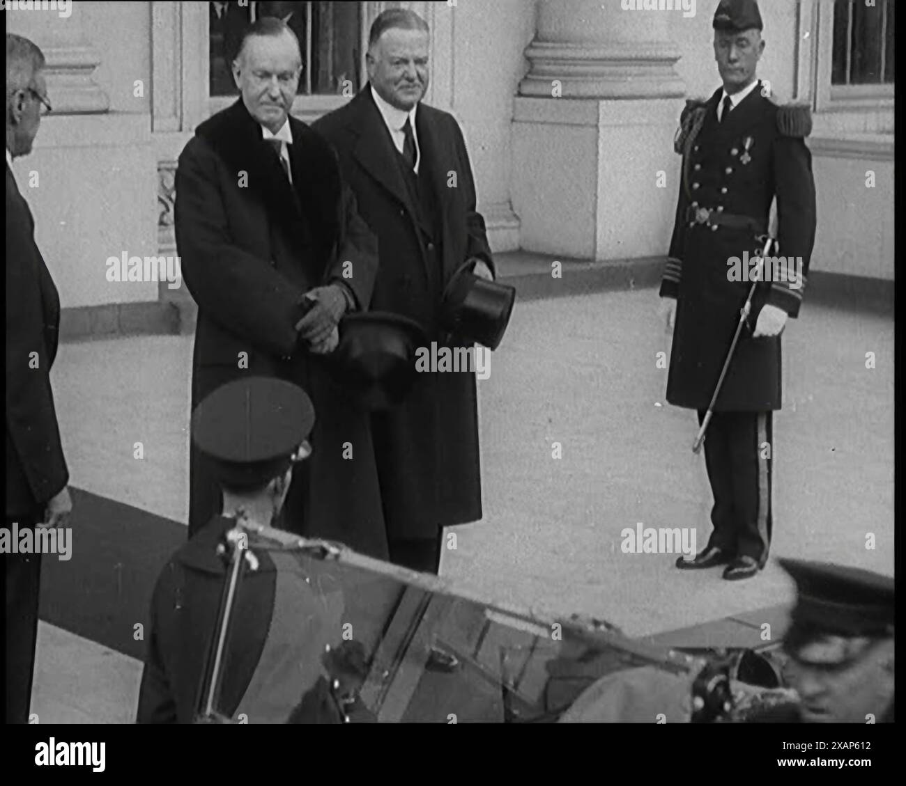 Former President Calvin Coolidge and President Herbert C Hoover at the ...