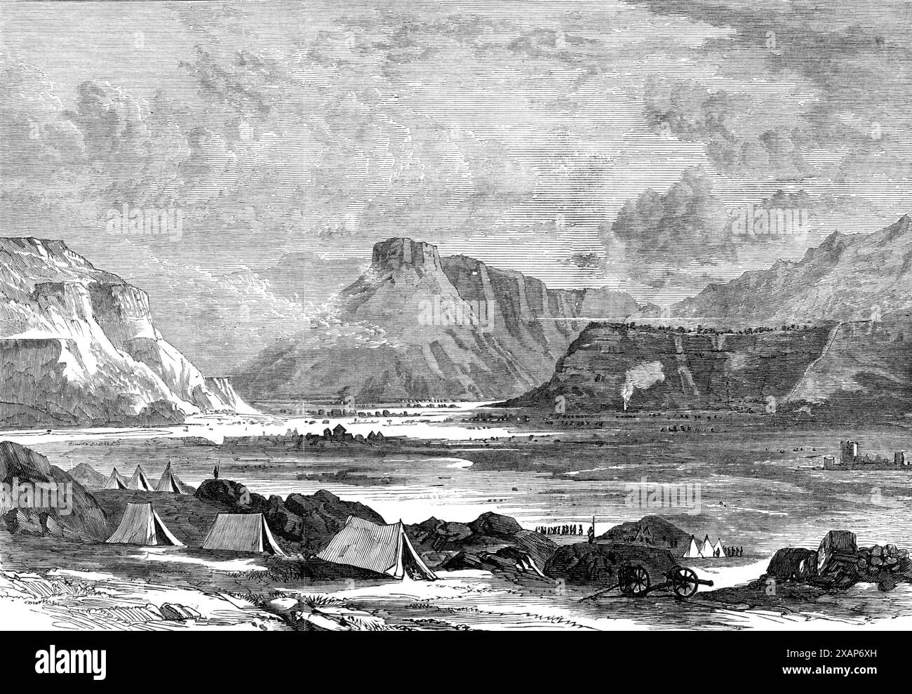 The Abyssinian Expedition: view from the fortified post of Adigerat ...