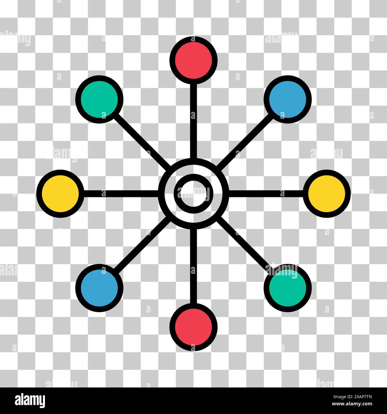 Multichannel digital design icon, omnichannel flat web symbol, internet ...