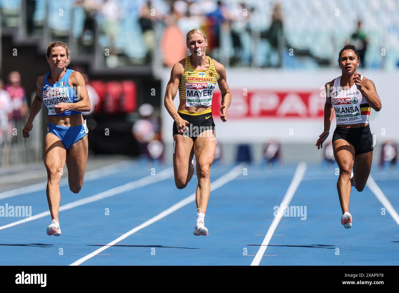 Rome, Italy. 08th June, 2024. Athletics European Championships, 100