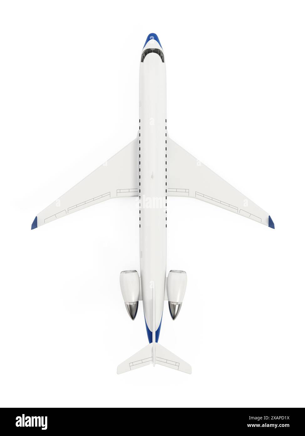 Private jet plane isolated on white background. 3D illustration Stock ...
