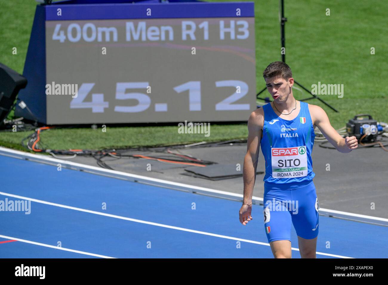 Roma, Italia. 08th June, 2024. Italy's Luca Sito competes 400m Men's