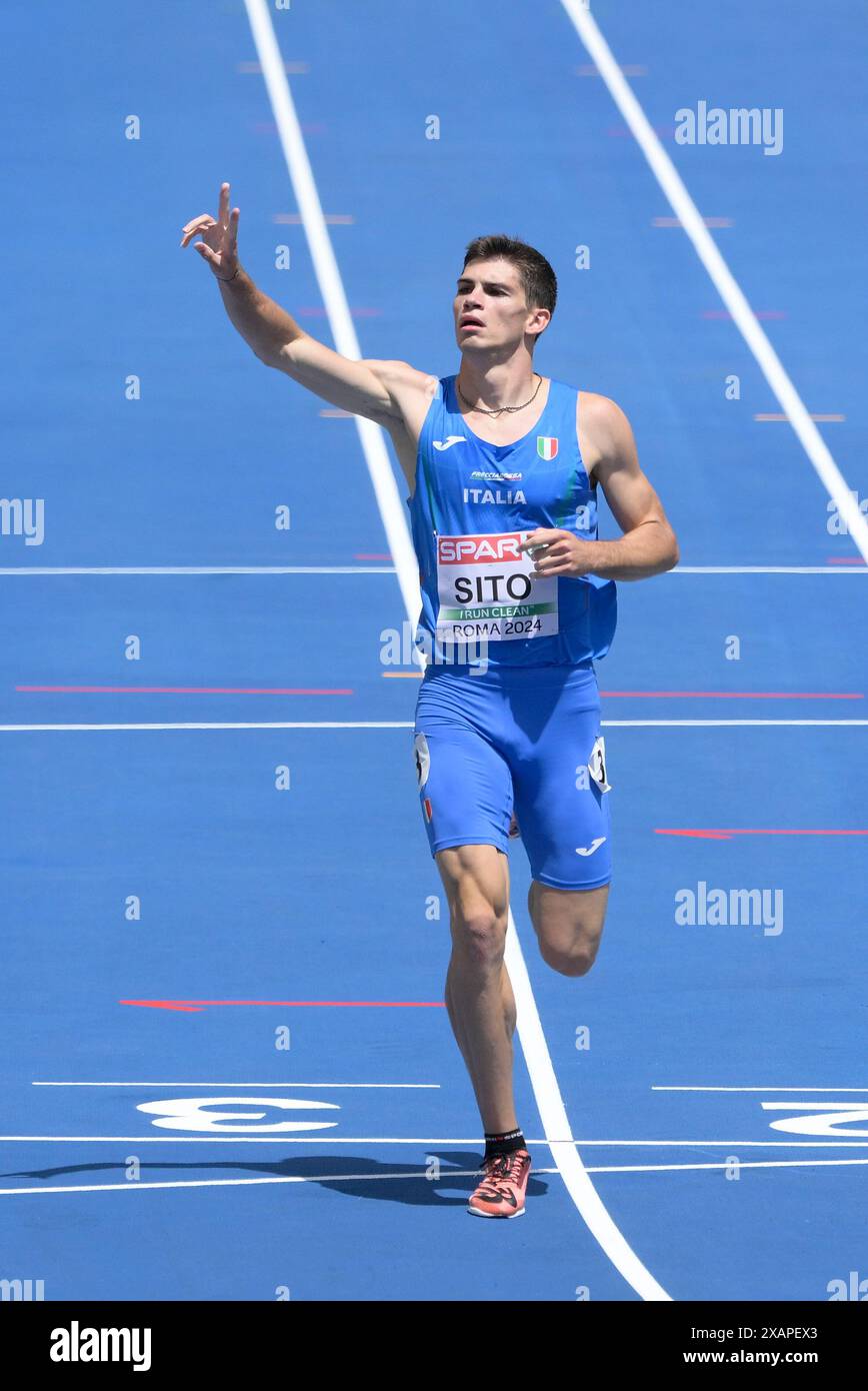 Roma, Italia. 08th June, 2024. Italy's Luca Sito competes 400m Men's