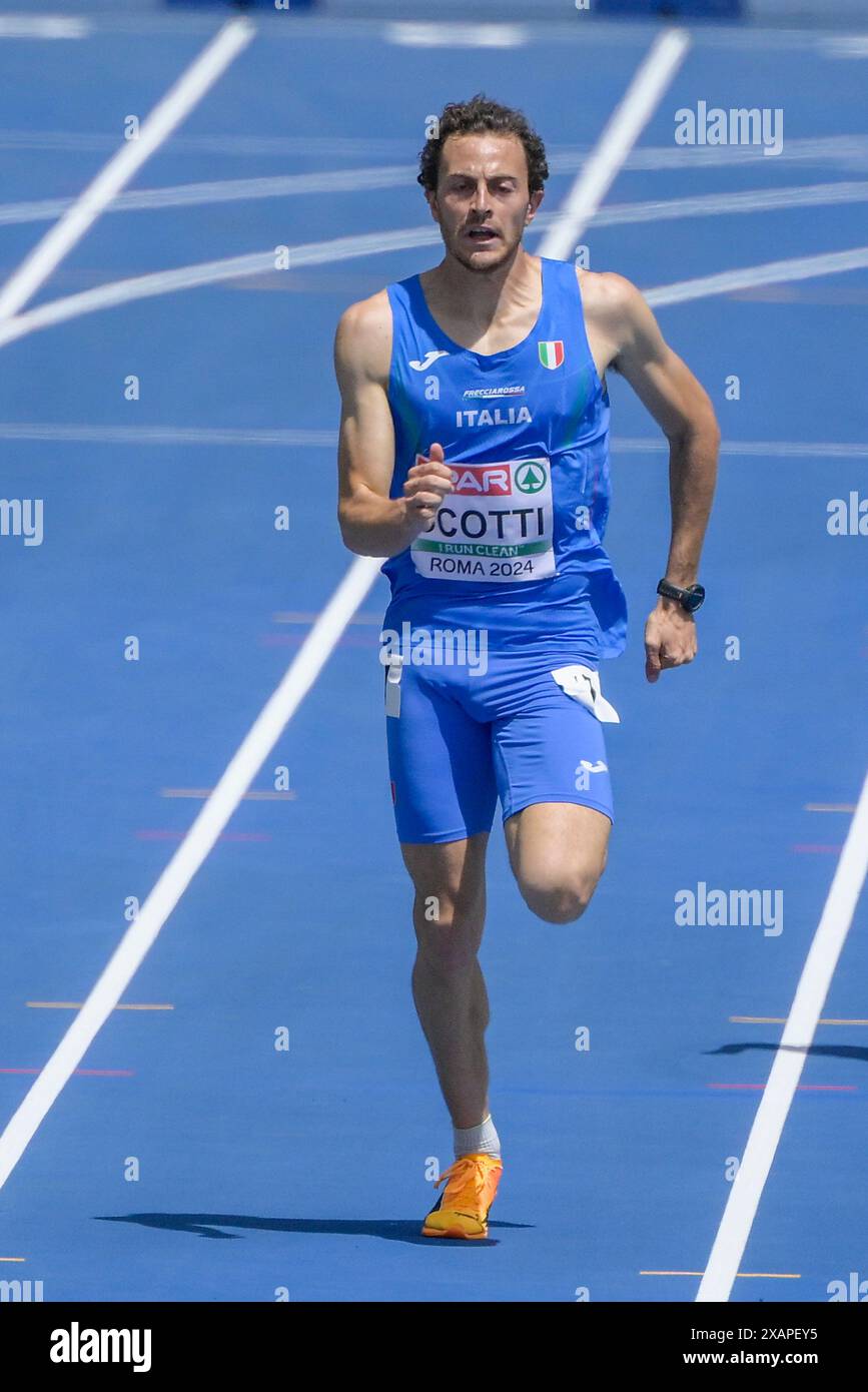 Roma, Italia. 08th June, 2024. Italy's Edoardo Scotti competes 400m Men