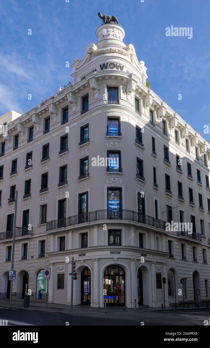 no. 18 Gran Vía, Wow megastore, central Madrid, Spain Stock Photo