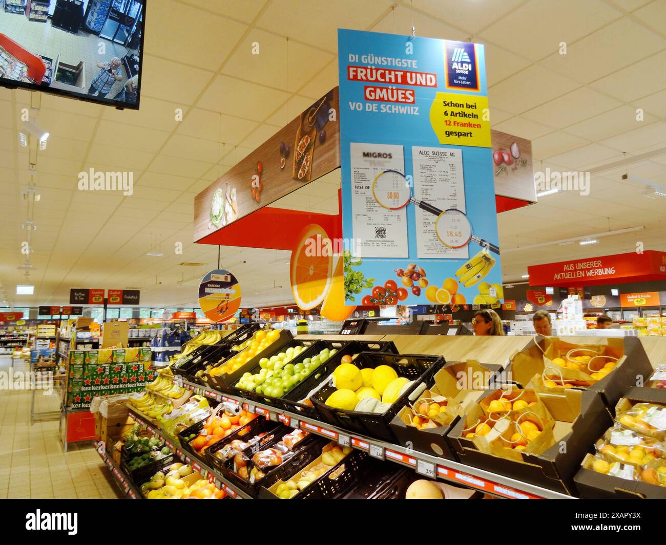 Anton Geisser 03.06.2024 Schweiz. Bild : Preisvergleich zwischen Aldi ...