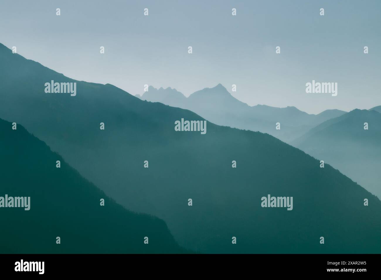 gradient mountain landscape ideal as a background Stock Photo
