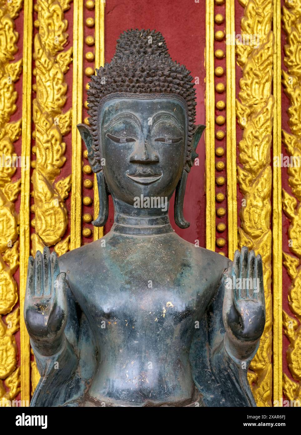 Buddha statue at Haw Phra Kaew or Ho Phrakeo Museum, Vientiane, Laos ...