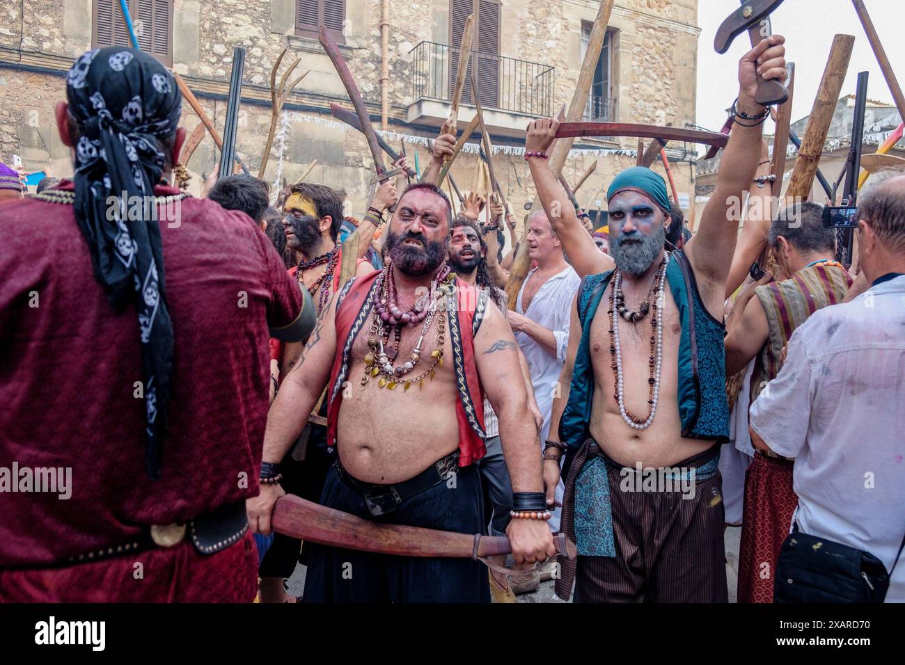 Moors and Christians, festival of La Patrona, Pollença, ,Mallorca, balearic islands, Spain. Stock Photo